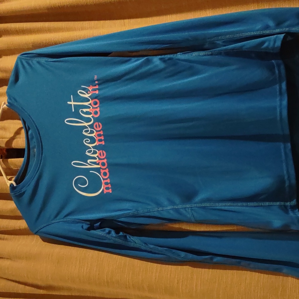 Chocolate made me do it long sleeve top, new